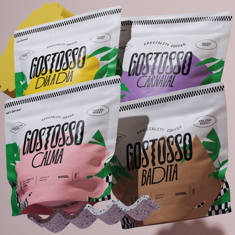 QUATRO - kompletny zestaw kaw brazylijskich z Geishą, 4x250g GOSTOSSO